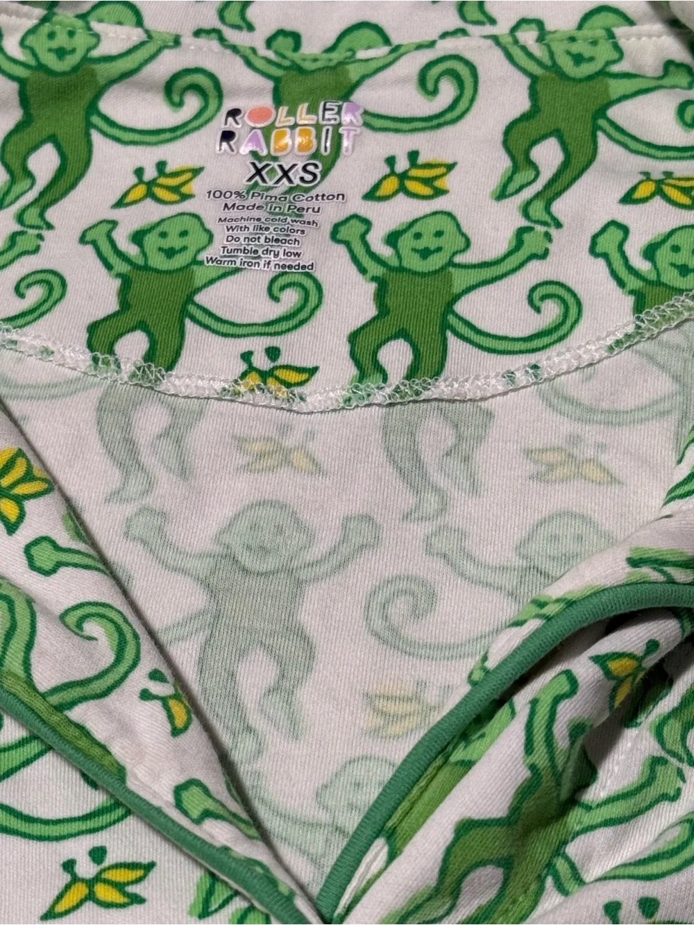 Roller Rabbit Blue and White Elephant-Print top Pajama (see all pictures -bundle